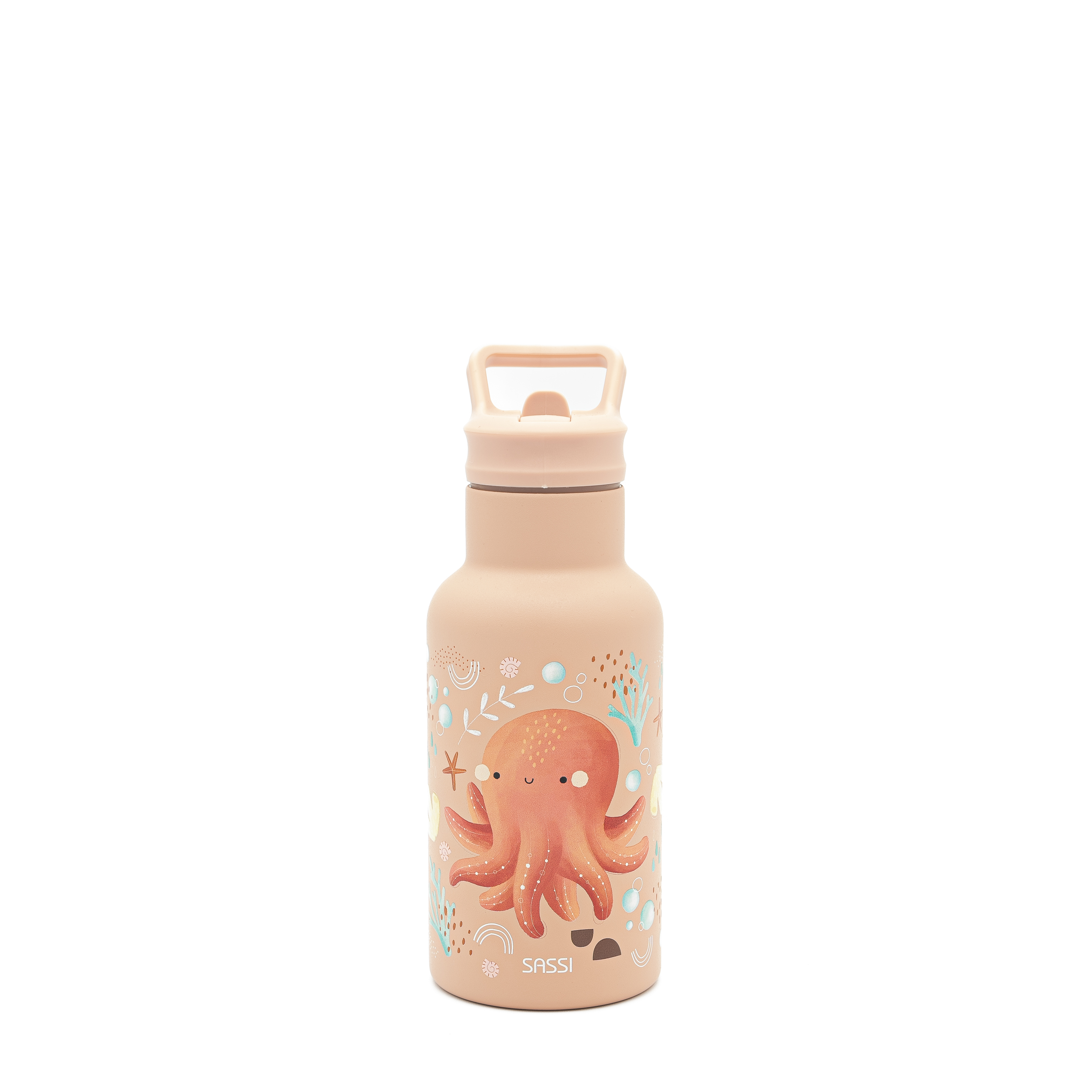 SASSI Kids’ Insulated Water Bottle 350 ml (Stainless Steel / Double Wall)-Octopus