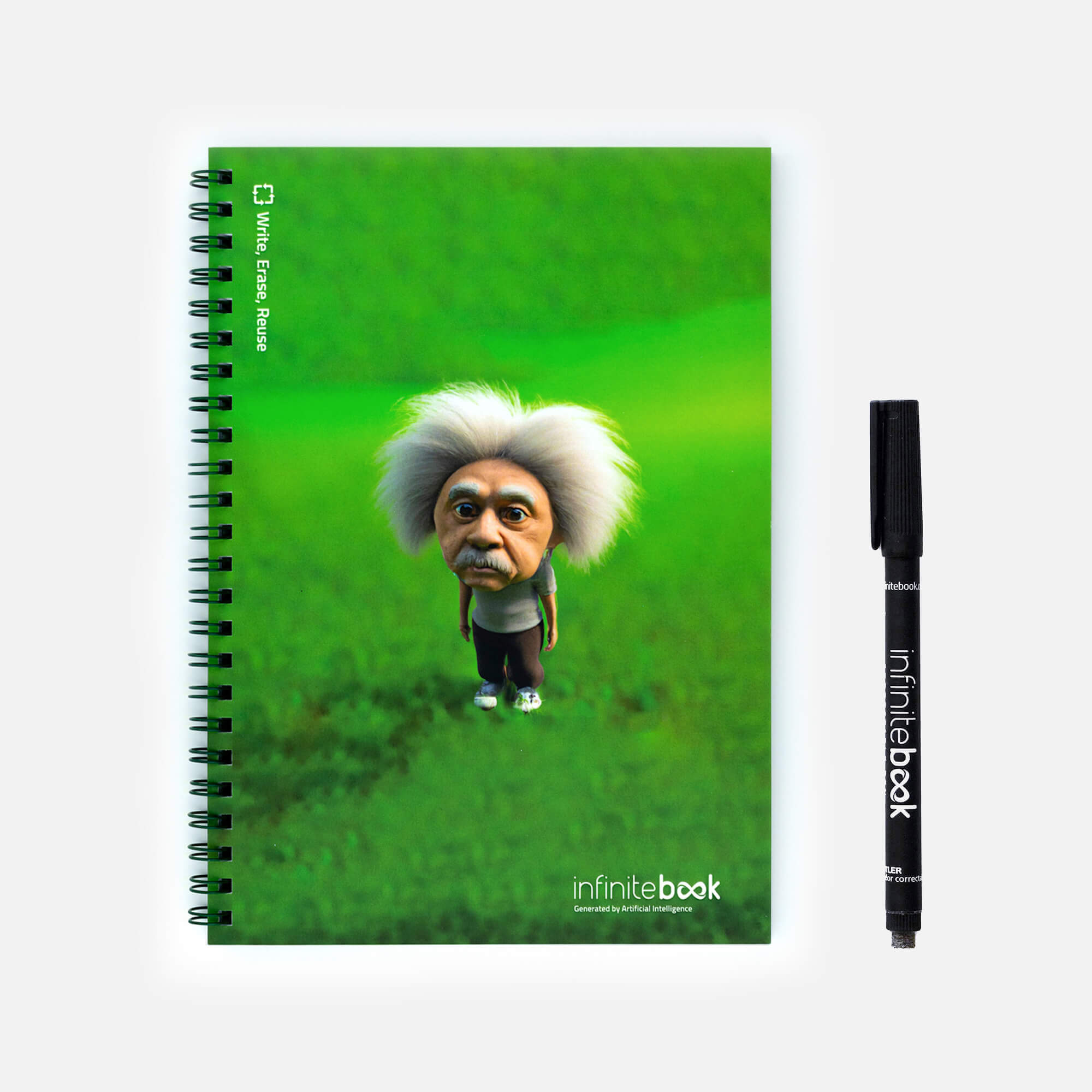 Реупотреблива тетратка со маркер Infinitebook A5 Einstein AI