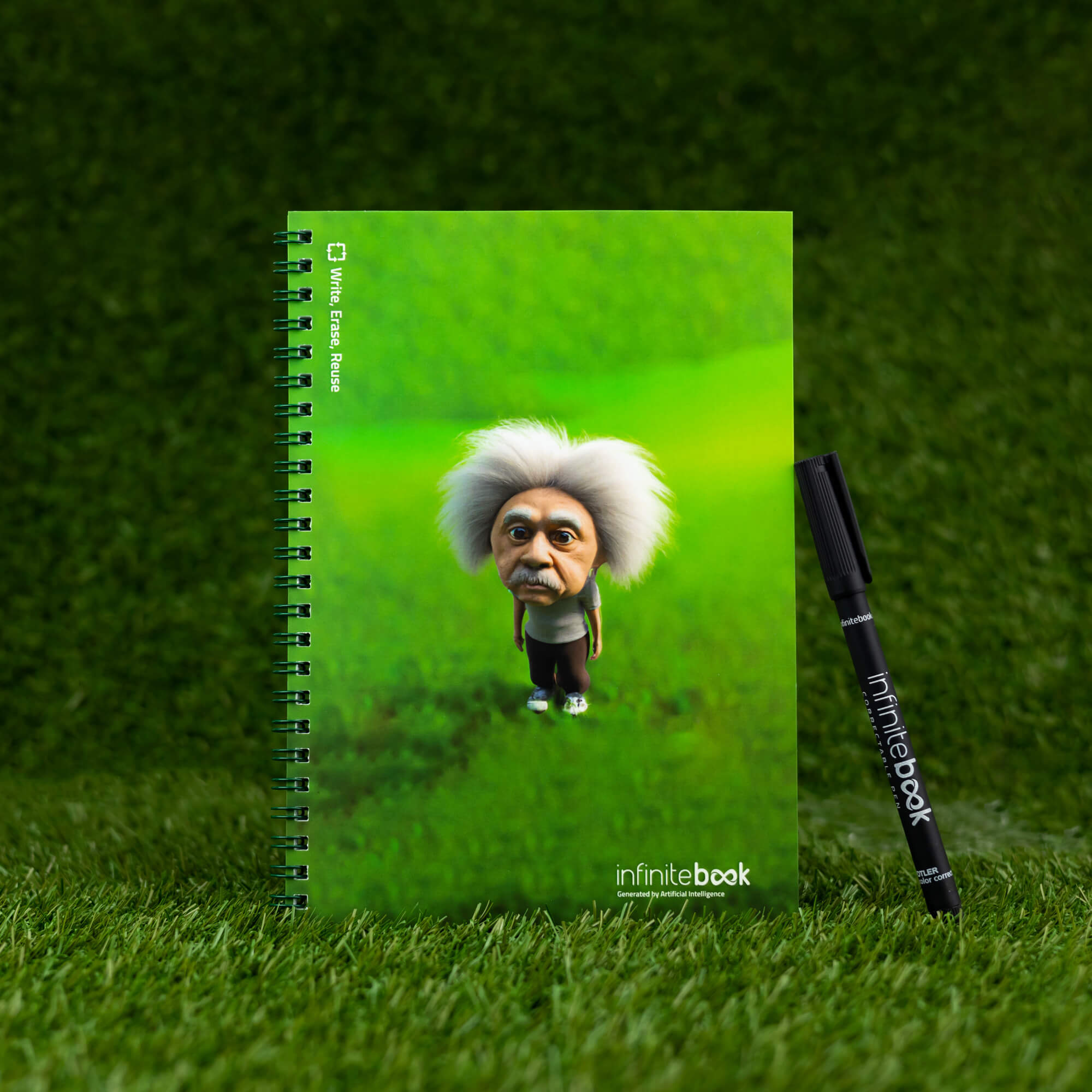 Реупотреблива тетратка со маркер Infinitebook A5 Einstein AI
