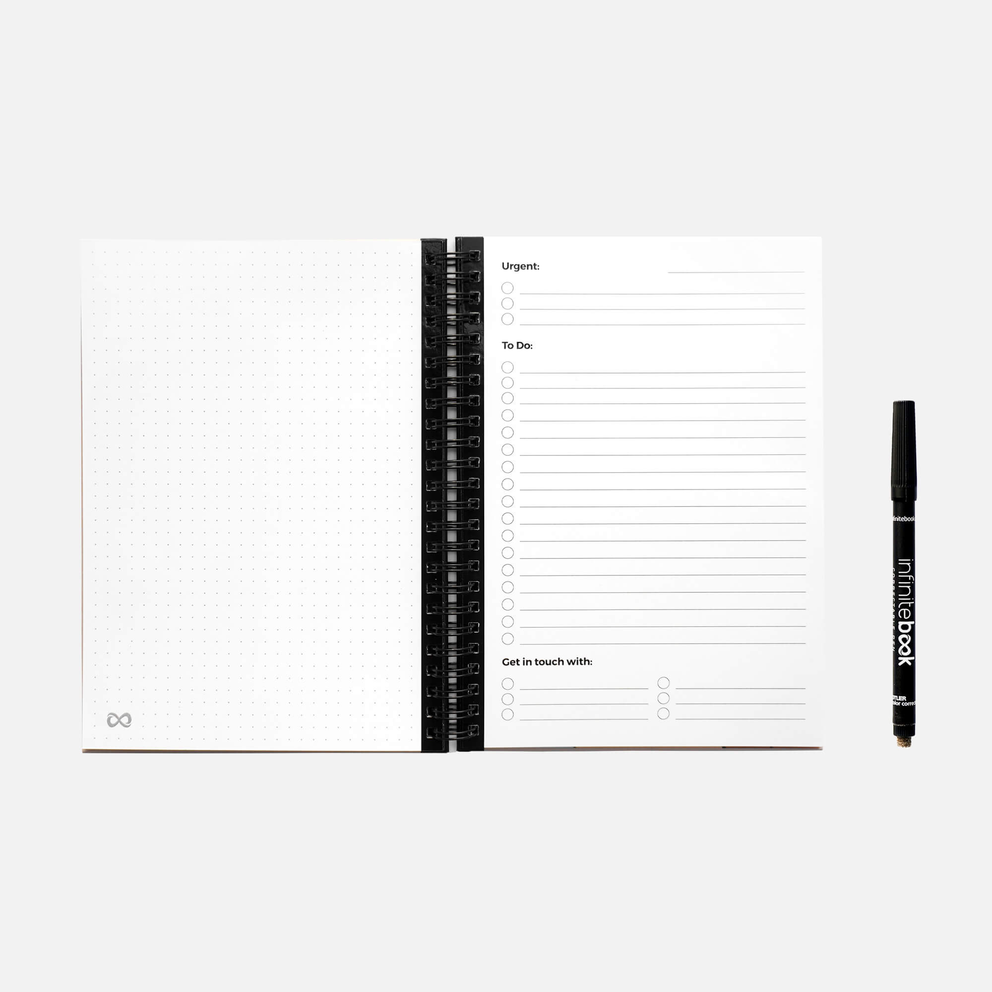 Реупотреблив нотес со маркер Infinitebook A5 Iconic Makers Hard Cover